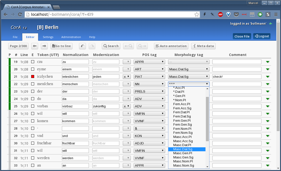 Corpus annotation tool CorA
